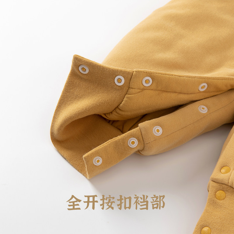 中国风婴儿夹棉冬季外出宝宝棉服 木生棉童装连身衣/爬服/哈衣