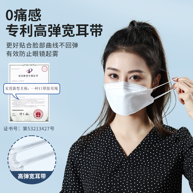 正品官方kn95口罩3d立體防護2022新款女高顏值不花妝柳葉型男潮款_mecci旗艦店_居家日用