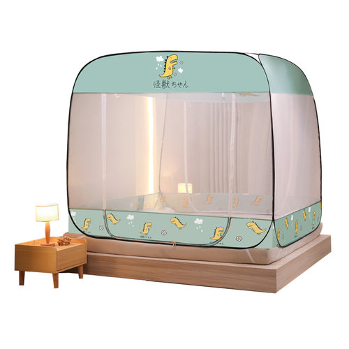 蚊帐懒人免安装1米单人床1米35床1.35m135x190蒙古包家用2025新款 - 图0