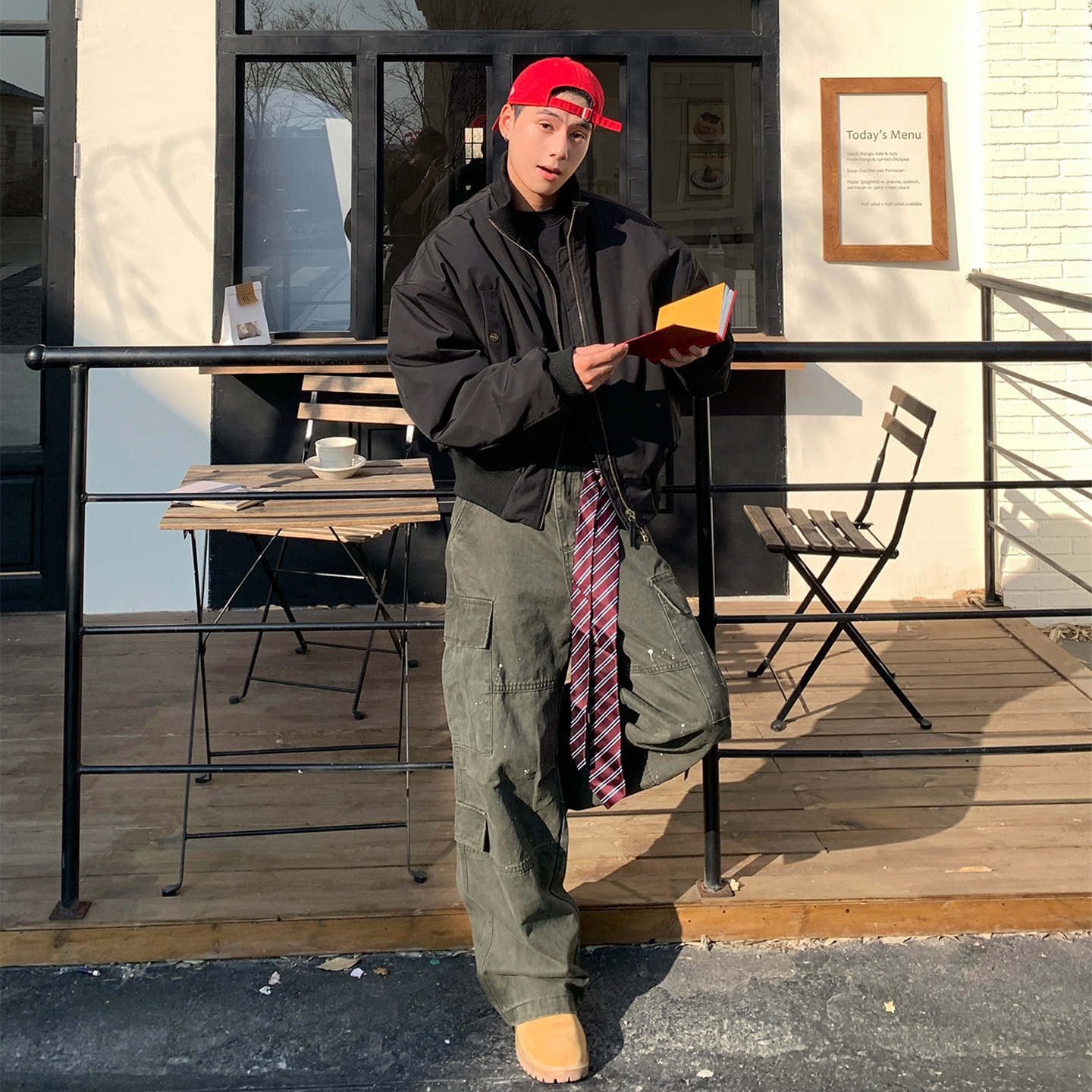 Holocene美式潮牌复古vintage棉服男冬酷飒高级感bomber飞行夹克,淘宝优惠券,粉丝福利购,淘宝优惠卷