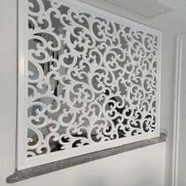 New European-style solid wood screen partition Genguan Background Density Board Hollowed-out Partition Flower Lattice floras board float