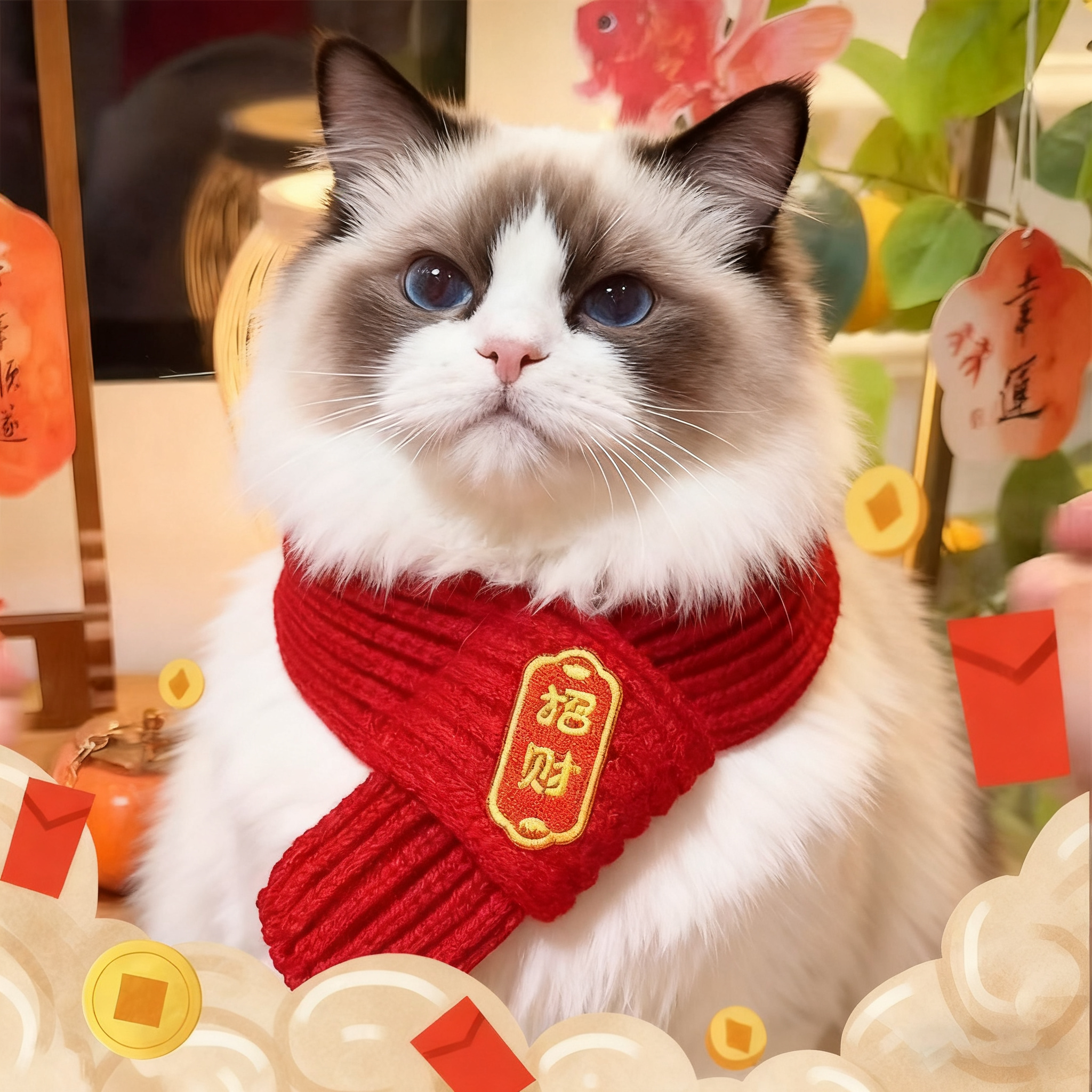 柯基新年围巾狗狗比熊围脖宠物饰品围兜口水巾猫过年喜庆宠物围巾,淘宝优惠券,粉丝福利购,淘宝优惠卷