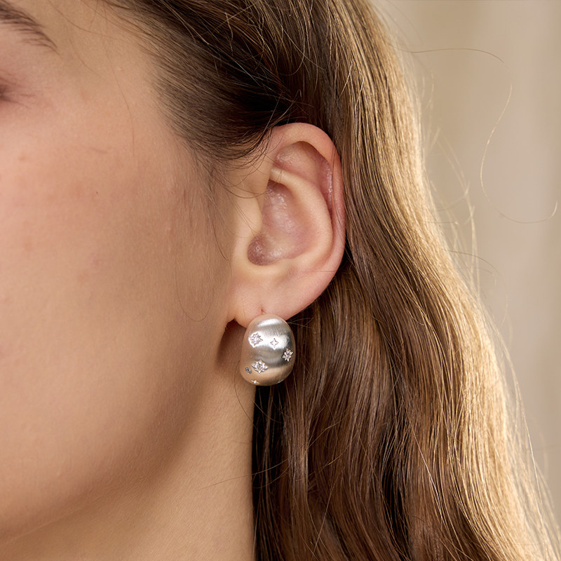 ARSIS星夜丝光星云耳钉时尚轻奢耳环银耳饰气质小众款配饰,淘宝优惠券,粉丝福利购,淘宝优惠卷
