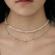 ARSIS sea shell bead necklace pendant clavicle chain