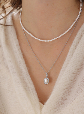 ARSIS蛇纹祥瑞双层叠链红色项链