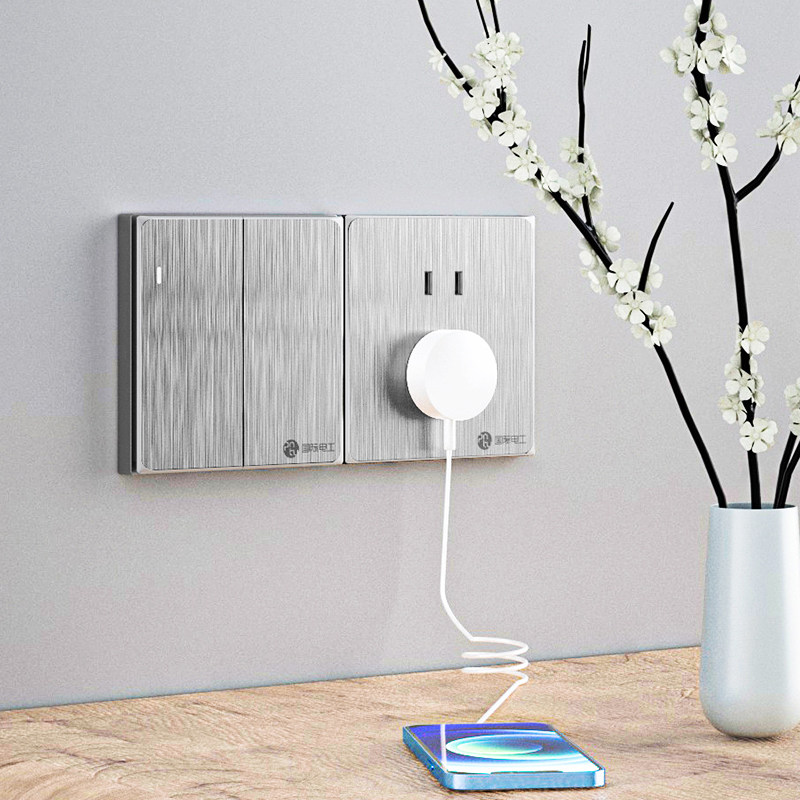 国际电工86型开关插座面板拉丝灰单开单联1位一开单控电源灯开关 - 图2