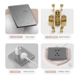 Матовый белый ультратонкий стеклянный переключатель, настенная световая панель