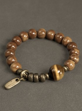 极速非鱼之家国风新n潮老型珠库克文玩手串女 复古民族风单圈手链