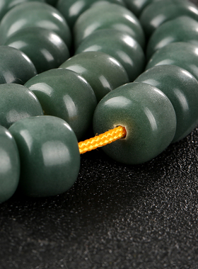 极速绿皮风化绿色阴皮o菩提根手串108颗天然白玉菩提子男女项链佛