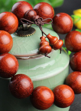 极速厂家直销红木手串红花梨木佛珠非洲紫檀木手链木X质文玩男女