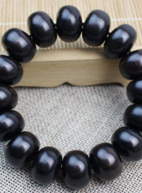 极速包邮天然黑檀手串紫光v檀木乌木算盘珠佛珠手链情侣男女手念