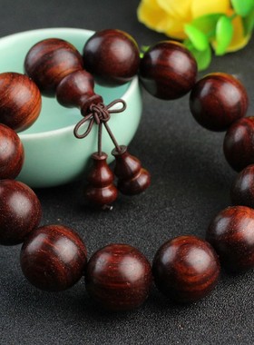 极速包邮赞比亚h血檀木手串非洲小叶紫檀佛珠手链男女工厂直销一