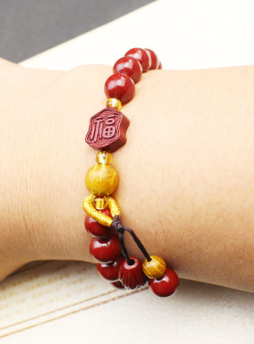 极速厂家c直销创意朱砂手串紫砂饰品男女情侣手链节日礼物DIY手饰