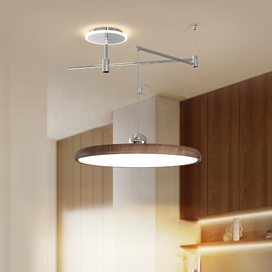 Pasha Medieval Style Swing Arm Frisbee Restaurant Chandelier