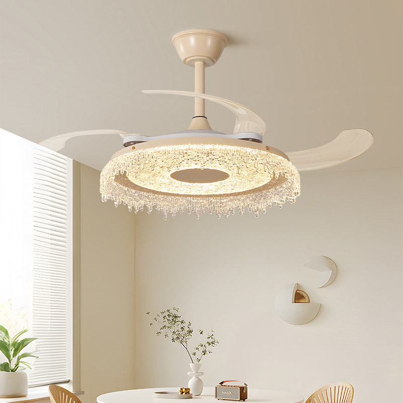 帕莎风扇灯中古风意式现代简约轻奢卧室餐厅隐形风扇吊灯一体灯具,淘宝优惠券,粉丝福利购,淘宝优惠卷