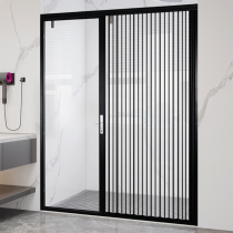 Acrylic free of punching custom transparent folding toilet shower bathroom Kitchen Invisible Partition moving door