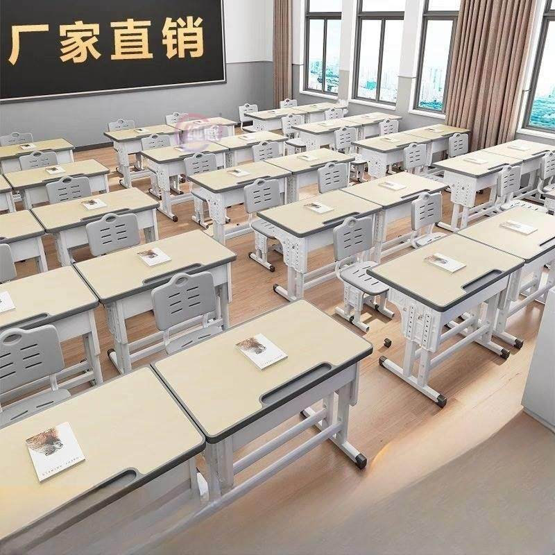 学生课桌椅儿童学习桌简易写字桌子学校培训班初中小学生书桌套装_虎窝淘
