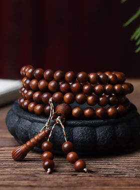 2026雷击枣木108颗手串道家饰品雷击木佛珠男女饰品雷焦木手錬念