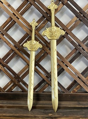 2026纯铜七星剑法器 全黄铜铜剑宝剑 铜家居家用装饰风水摆件