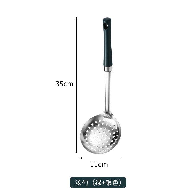 拜格锅铲套装家用食品级不锈钢炒菜铲子厨具厨房专用全套勺子漏勺 - 图2