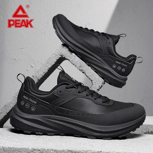 匹克态极健步鞋男秋冬新款防滑防水运动休闲鞋黑色徒步户外登山鞋 - 图3