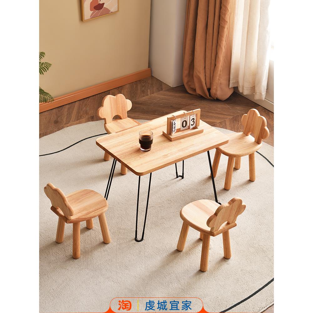实木卡通凳儿童椅可爱风儿童凳餐椅换鞋凳子异形创意家用休闲矮凳 - 图3