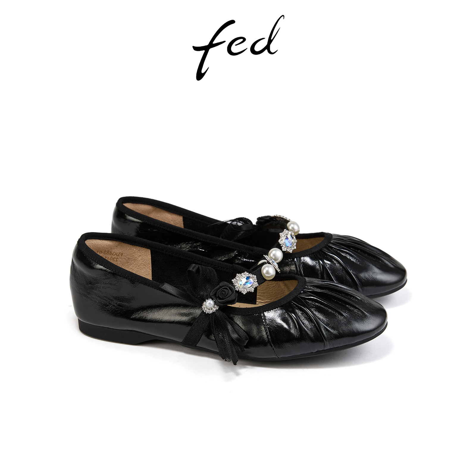 fed时尚芭蕾鞋秋季新款女鞋水钻玛丽珍鞋平底单鞋女款S0820-YA883,淘宝优惠券,粉丝福利购,淘宝优惠卷