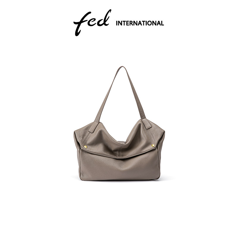 fed托特包软皮大包真皮大容量手提斜垮休闲单肩包HOBO包BFA9313,淘宝优惠券,粉丝福利购,淘宝优惠卷