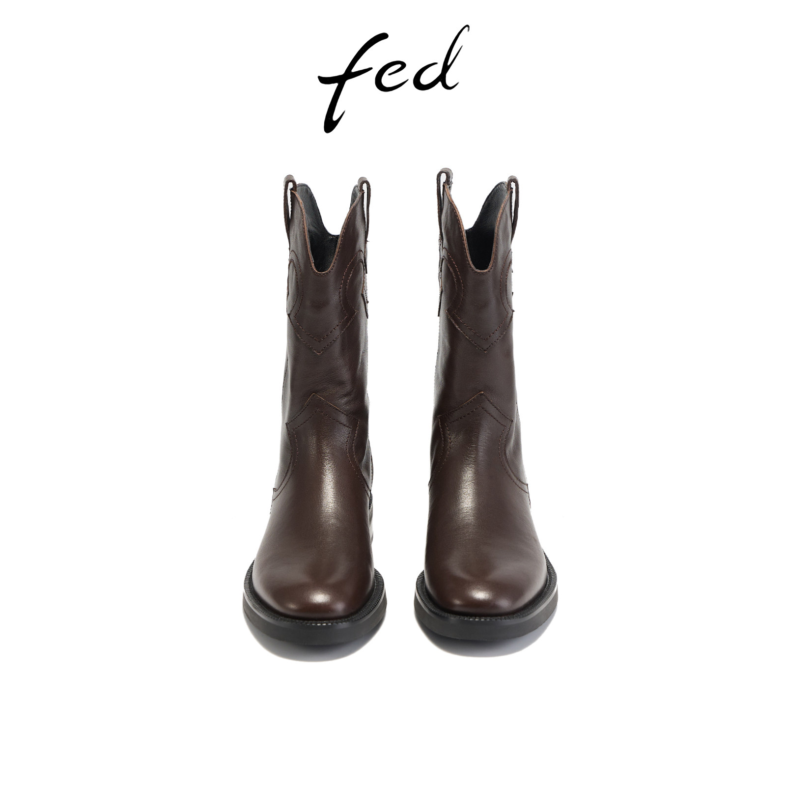 Fed British style mid-calf boots winter new women's boots thick heel knight boots fashion western boots S1201-YAB038