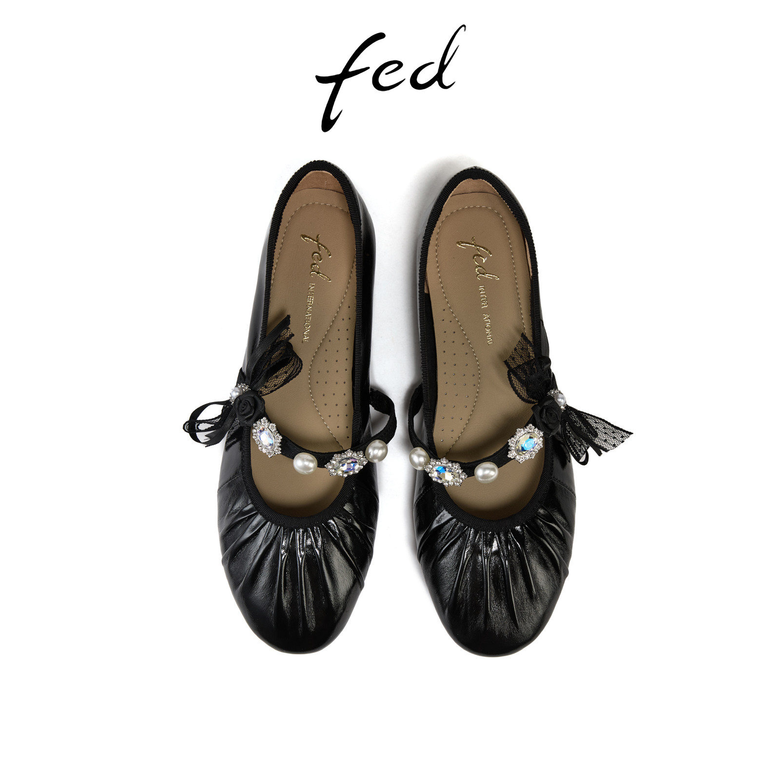fed时尚芭蕾鞋秋季新款女鞋水钻玛丽珍鞋平底单鞋女款S0820-YA883,淘宝优惠券,粉丝福利购,淘宝优惠卷