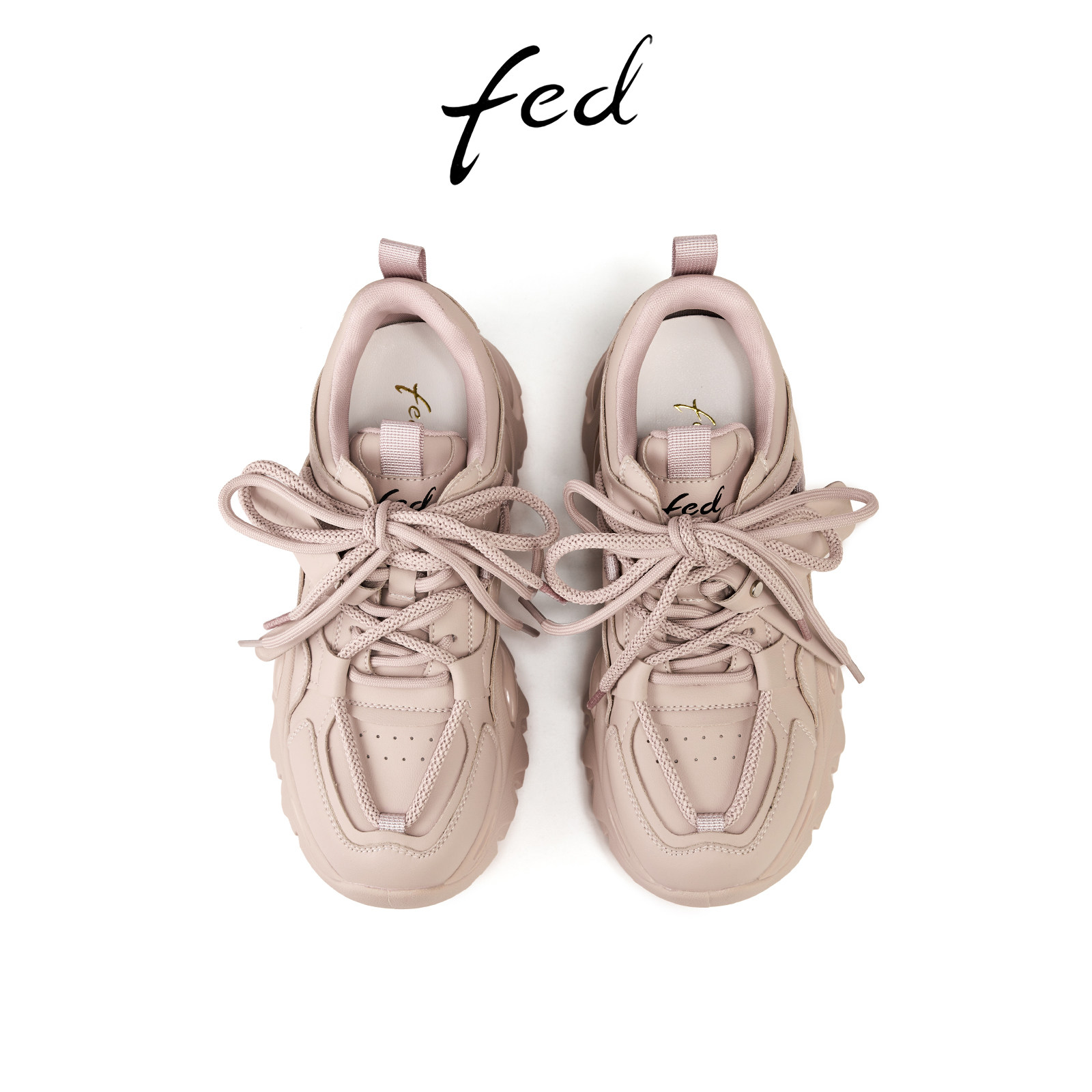 fed时尚老爹鞋秋季新款女鞋粉色厚底鞋增高休闲鞋女S0823-ZCB517,淘宝优惠券,粉丝福利购,淘宝优惠卷