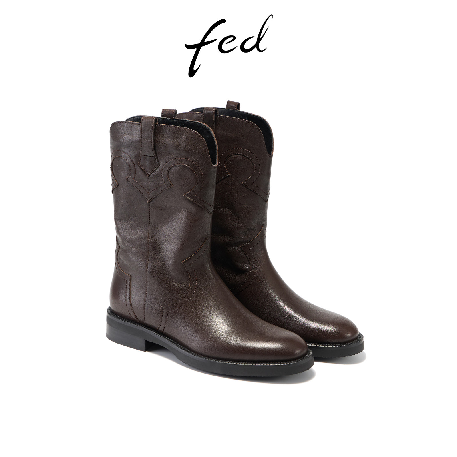 Fed British style mid-calf boots winter new women's boots thick heel knight boots fashion western boots S1201-YAB038