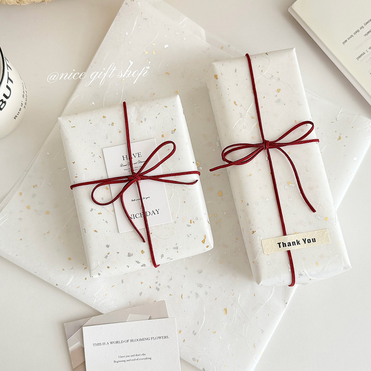 白色鎏金包装纸ins高级感白色礼品纸微透礼物包装艺术拍照背景纸,淘宝优惠券,粉丝福利购,淘宝优惠卷