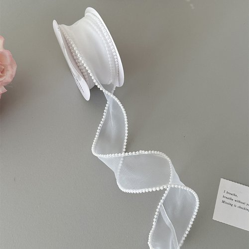 Nice Gift珍珠鱼尾纱丝带花束包装节日蛋糕礼物装饰DIY蝴蝶结缎带 - 图3