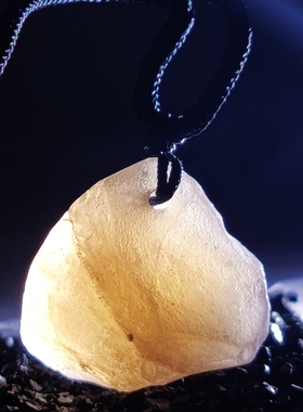 天然玻璃陨石头原石吊坠星星礼物