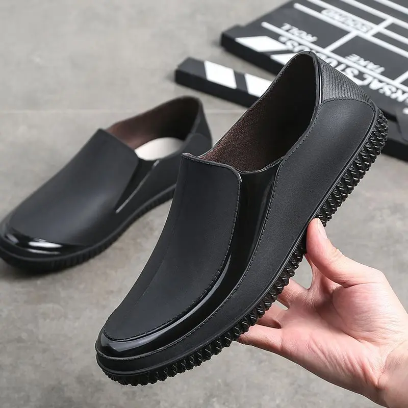 雨鞋女款厨房专用硅胶浅口防滑胶鞋短筒耐磨防水低帮雨靴水鞋时尚 - 图2