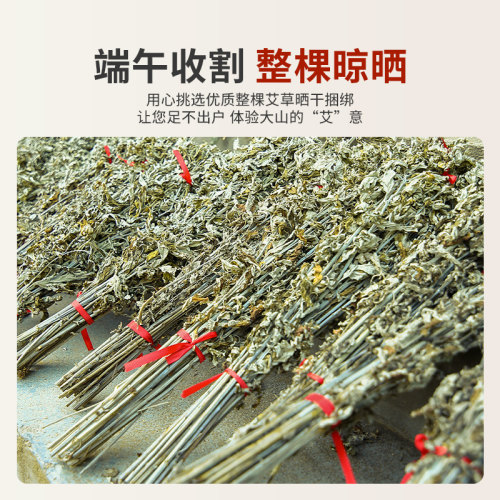 整棵干艾草叶坐月子洗澡泡脚包批发野生家用陈艾叶草散装新鲜艾蒿 - 图0