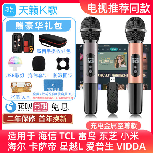 天籁k歌无线麦克风家用mm-5dmax适用于小米海信东芝雷鸟电视话筒 - 图3
