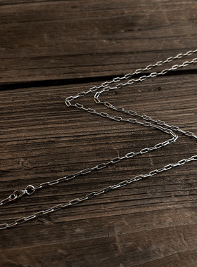 复古银链做旧925纯银银饰叠戴