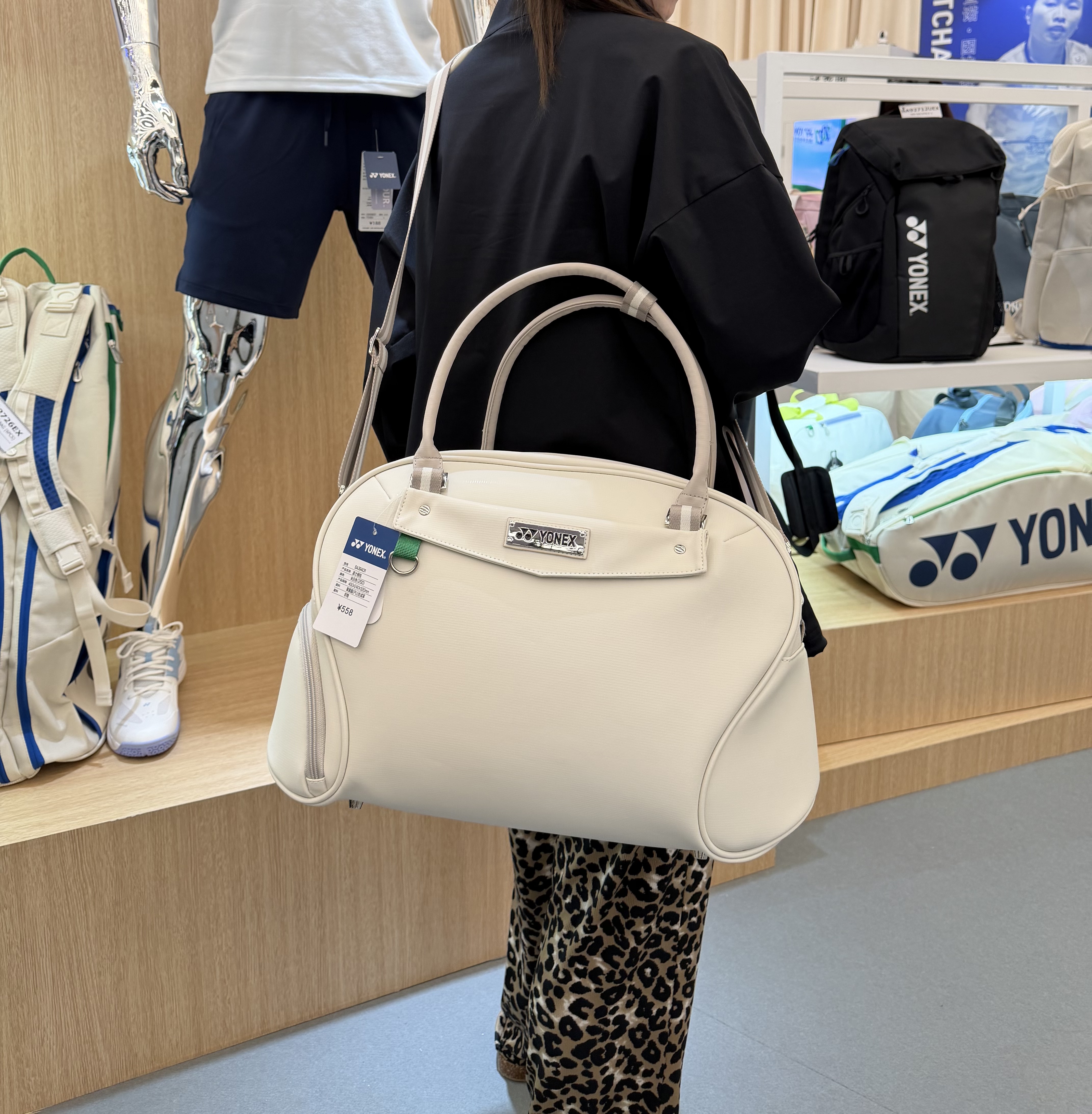 Genuine Yonex badminton bag 2026 new shoulder bag handbag sports bag ball bag BA394CR