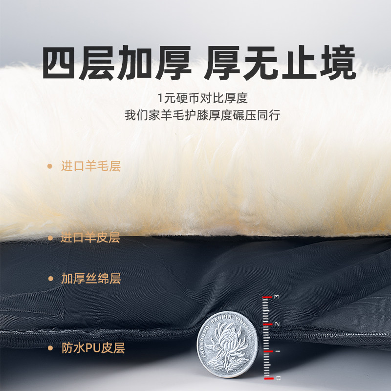 摩托车电动车护膝真皮羊毛冬季挡风护腿男女骑车护具保暖加厚防寒,淘宝优惠券,粉丝福利购,淘宝优惠卷