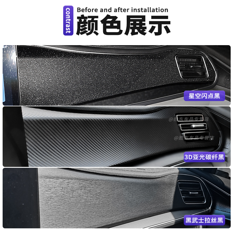 专用于13-18年现代新胜达星空闪点贴纸 ix45中控档位改装内饰贴膜