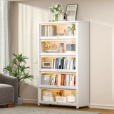 Кремовый книжный шкаф, многослойная книжная полка, система хранения, стеклянная коробочка для хранения