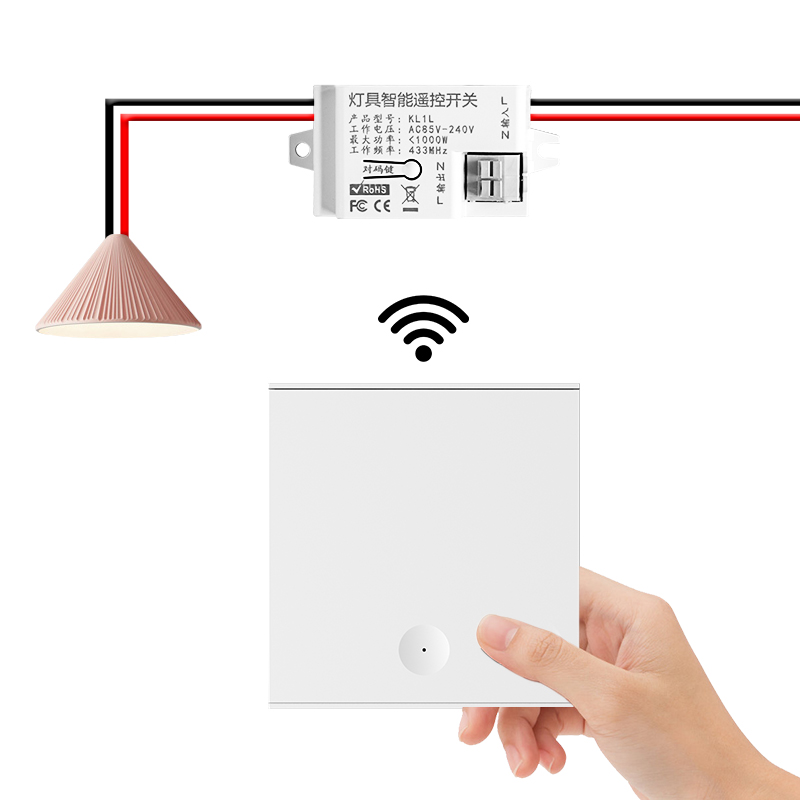 无线遥控开关控制器220v面板免布线双控家用随意贴电灯照明摇智能-图3