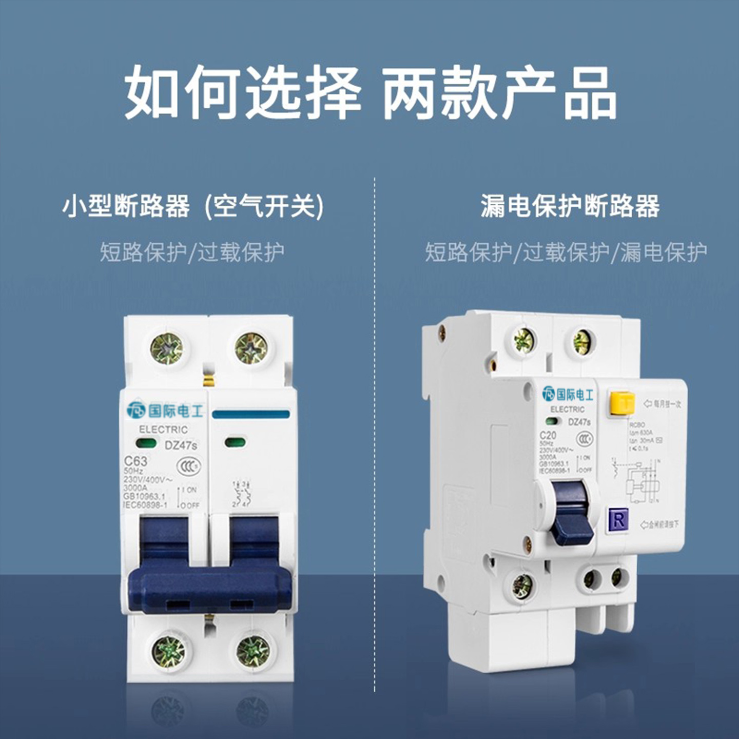 漏电保护器2P断路器63a家用空气开关电闸带漏保1P32a短路保护40A - 图2