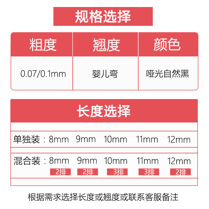 恋夫人L型广角睫毛0.07婴儿弯风吹动单根0.1妈生款美睫店专用超软 - 图0