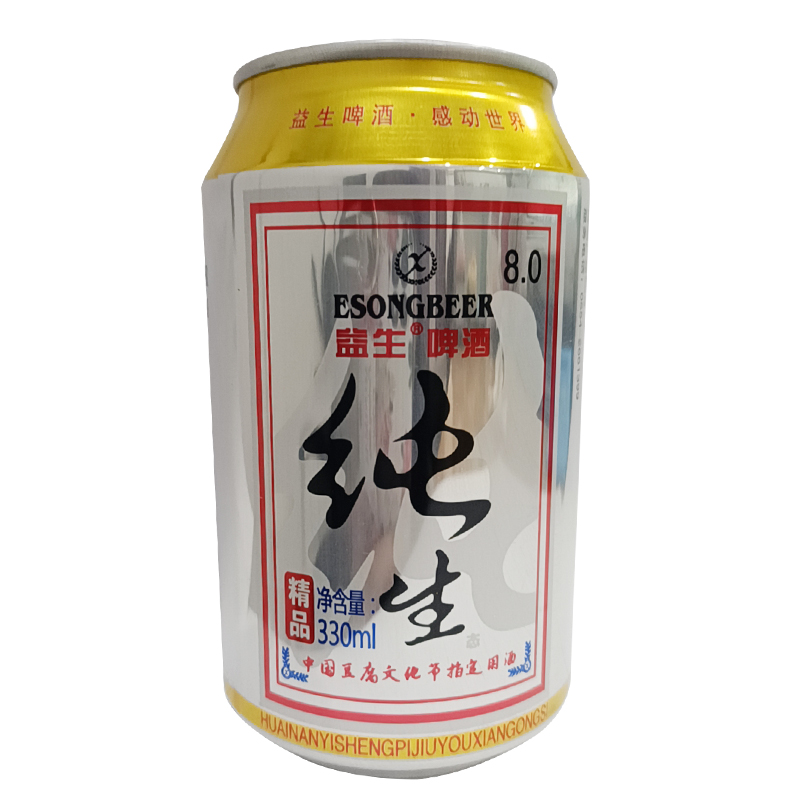 益生纯生态啤酒330ml*6罐清爽型国产整箱罐装12听24听 - 图3