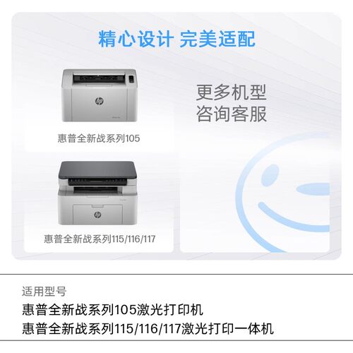 适用惠普原装117W粉盒硒鼓适用W1680A 115nw 105a 105w 115a 116w黑白激光打印机168A硒鼓墨粉盒 - 图1