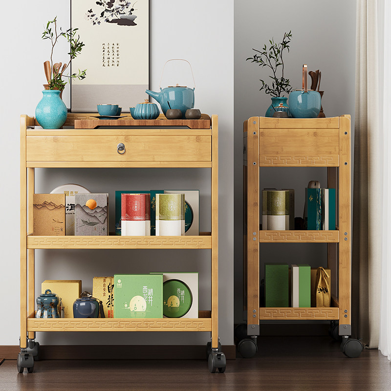 家用小茶台茶桌移动小型边柜茶具收纳迷你小茶车置物架多功能推车,淘宝优惠券,粉丝福利购,淘宝优惠卷