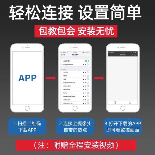 猫眼摄像头家用手机远程无线免插电免打孔监控器高清夜视摄影探头 - 图3